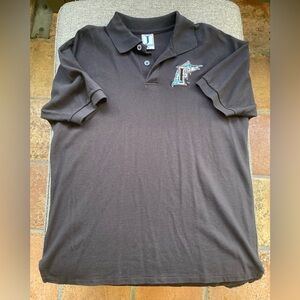 Men's Miami marlins Black Polo Shirt